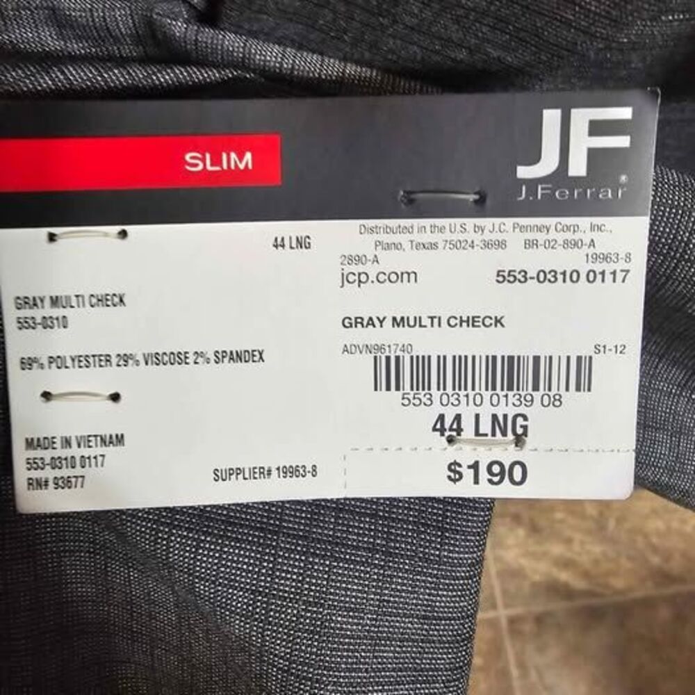 *NWT* J. Farrar suit coat 44 long - Picture 4 of 4